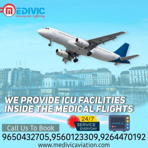 Gain Hi-tech ICU Medivic Air Ambulance in Ranchi for Safe Shifting